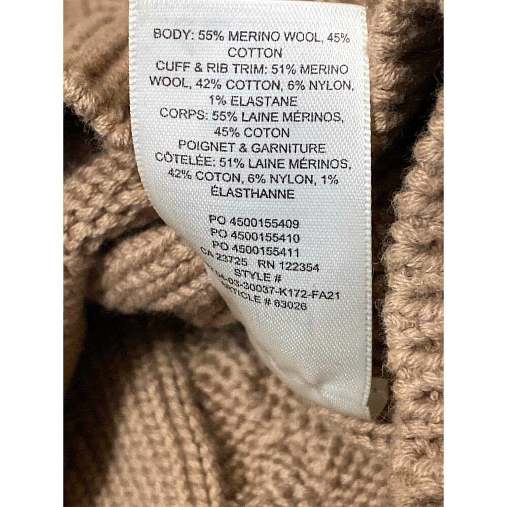 Aritzia Wilfred Women's Tan Wool Cable Knit Sleeveless Sweater Vest Top Size XS - Picture 6 of 6